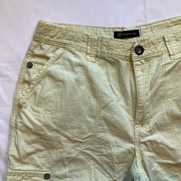 INC International Concepts Cargo Shorts Mens 32 Ripstop Relaxed Long‎ Yellow - Picture 6 of 11